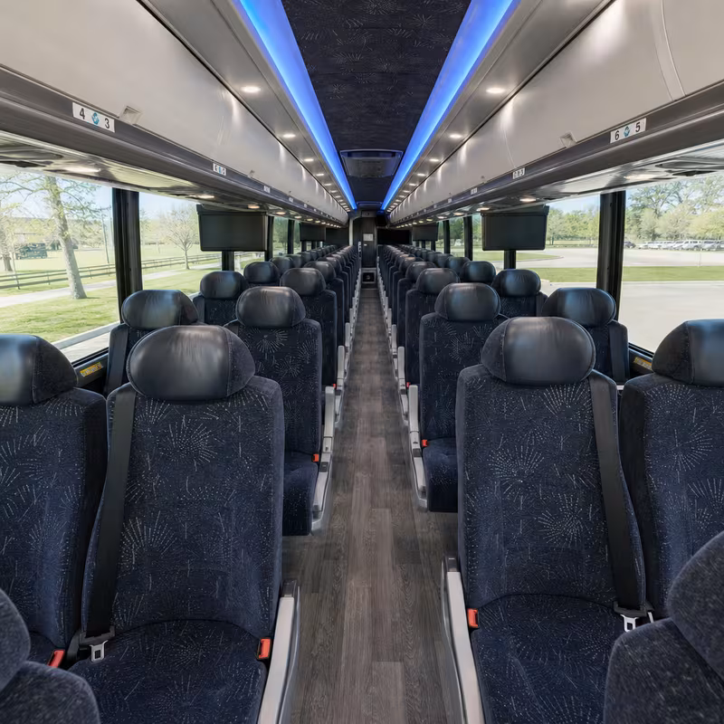 40-56 Passenger Charter Bus Interior