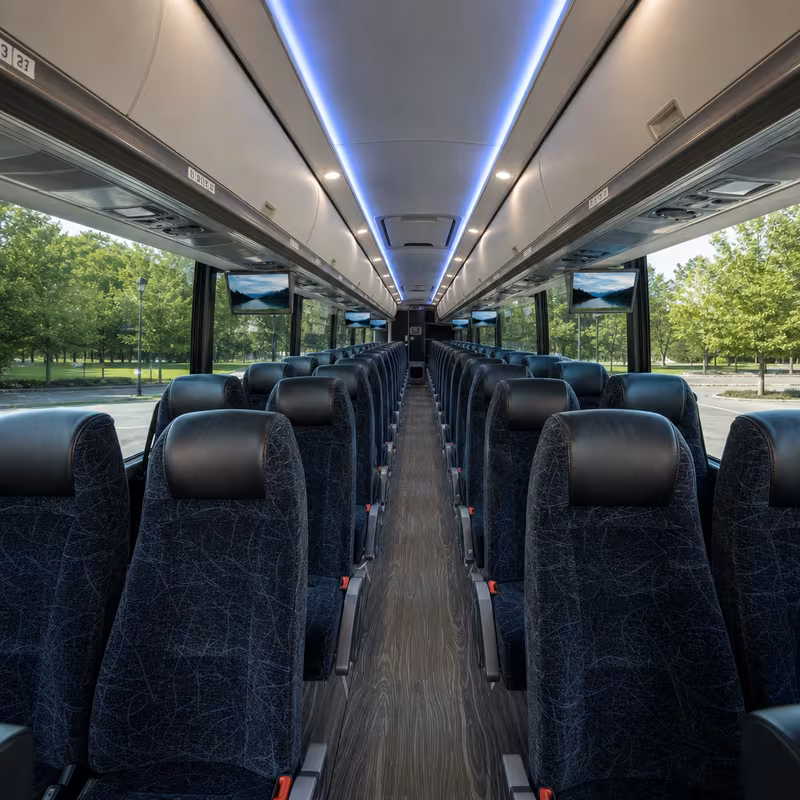 40-56 Passenger Charter Bus Interior