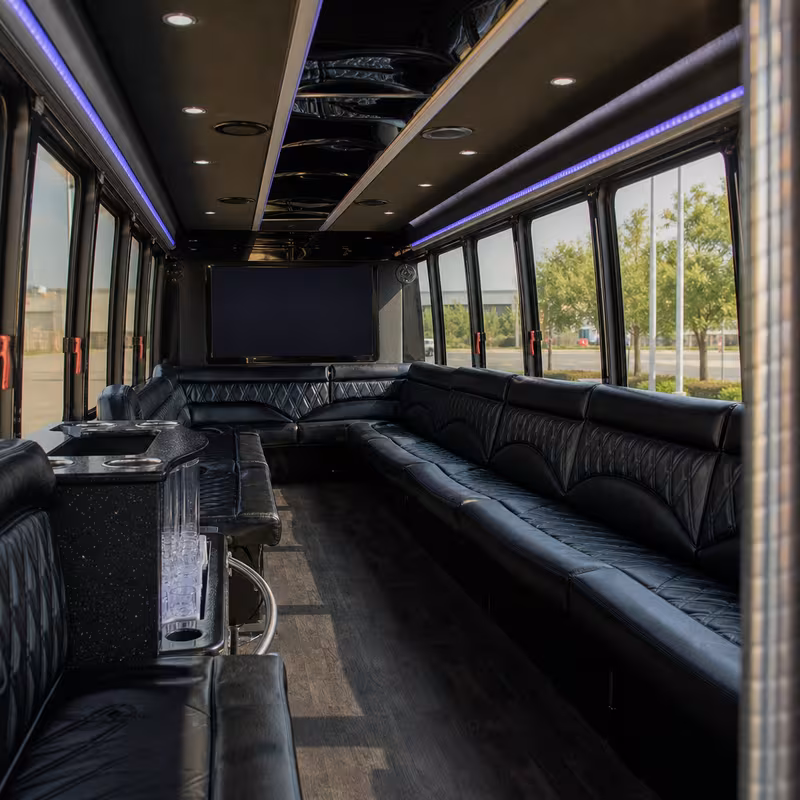 Passenger watching the Wellington scenery during a regional party bus road trip