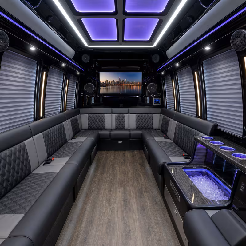 14 Passenger Sprinter Limo Interior