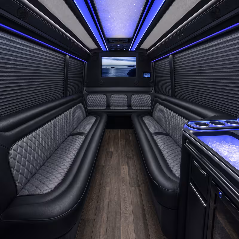 14 Passenger Sprinter Limo Interior