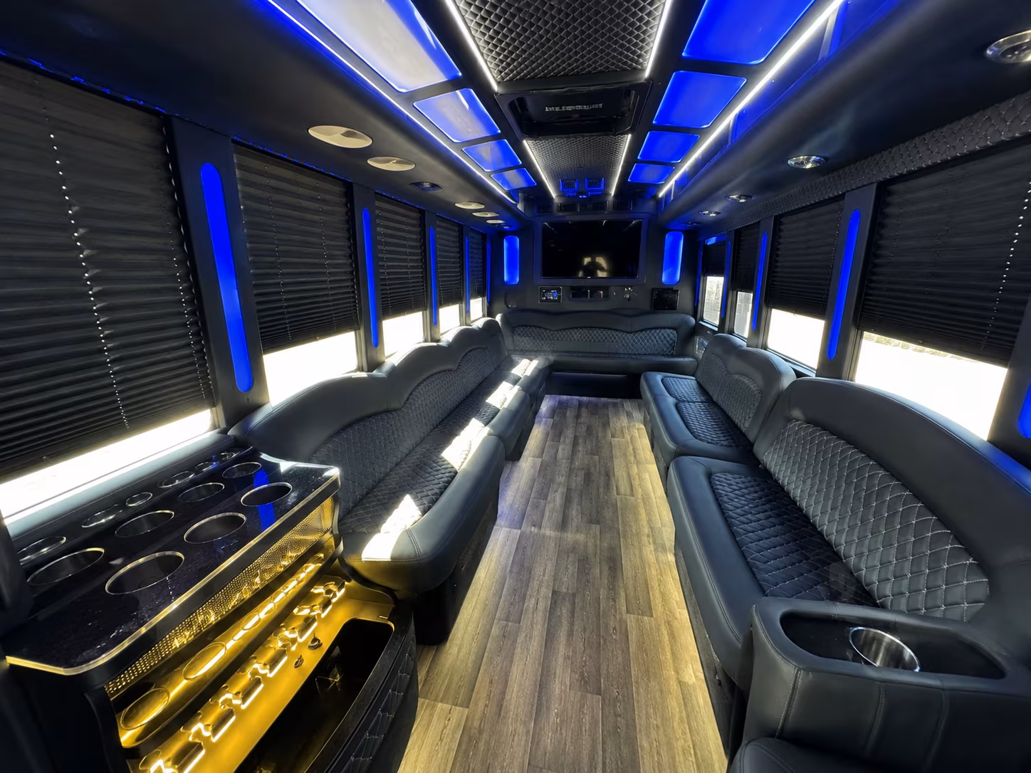 Wellington Bachelor & Bachelorette Transportation party bus exterior
