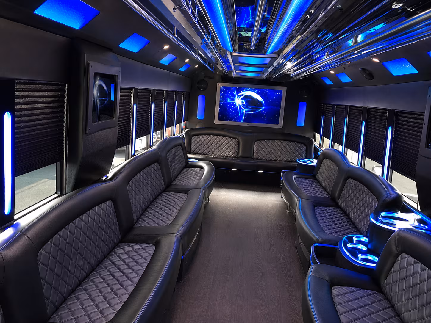 Wellington Birthday, Sweet 16, & Quinceañera Transportation party bus exterior