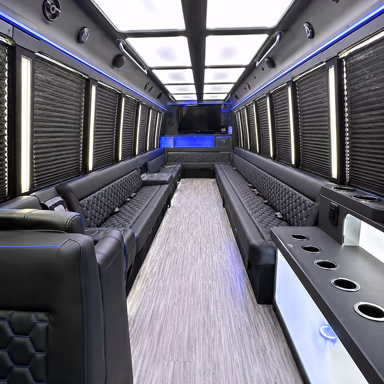 Wellington Concert & Music Festival Transportation party bus interior