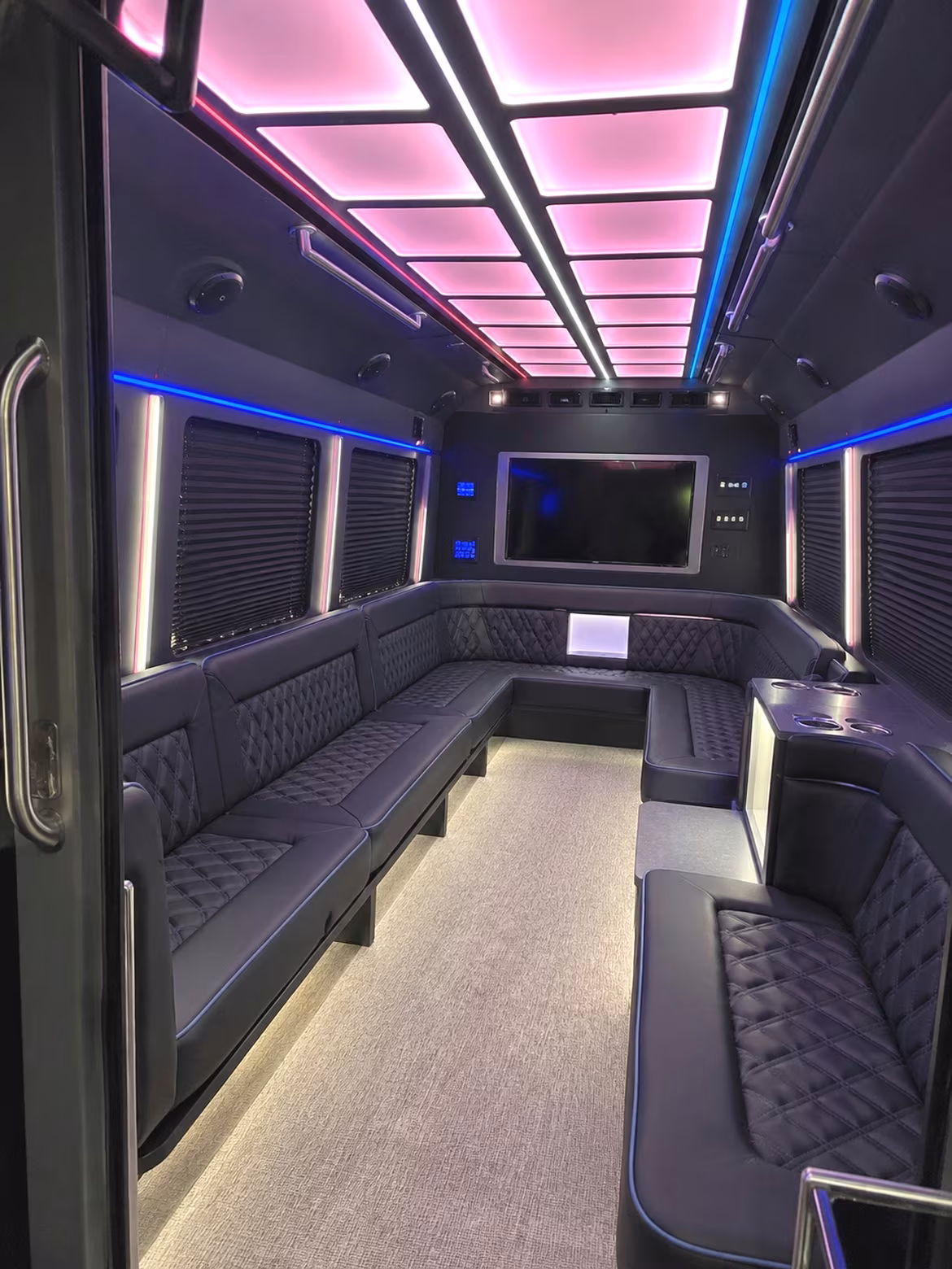 Wellington Prom & Homecoming Transportation party bus interior