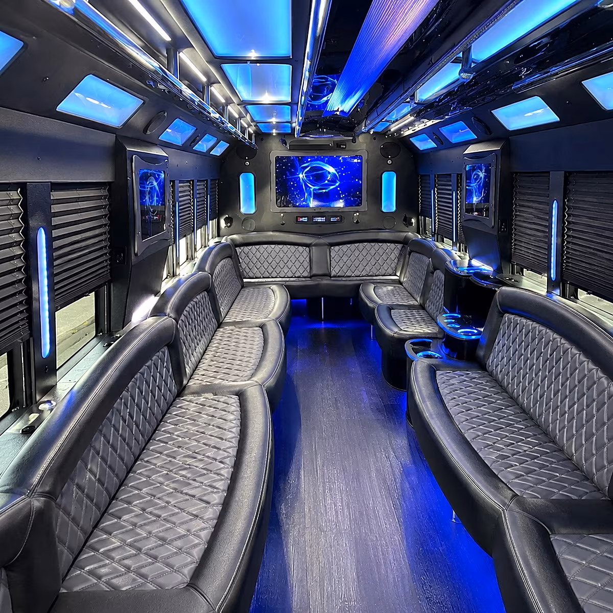 Wellington Prom & Homecoming Transportation party bus interior